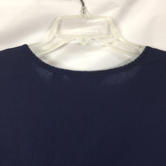 Lands’ End Navy Beach Swimsuit Cover Up  3/4 Sleeves Size M Like-NEW Condition - Picture 8 of 8
